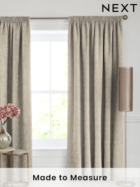 Natural Chenille Made To Measure Curtains (130599) | £100