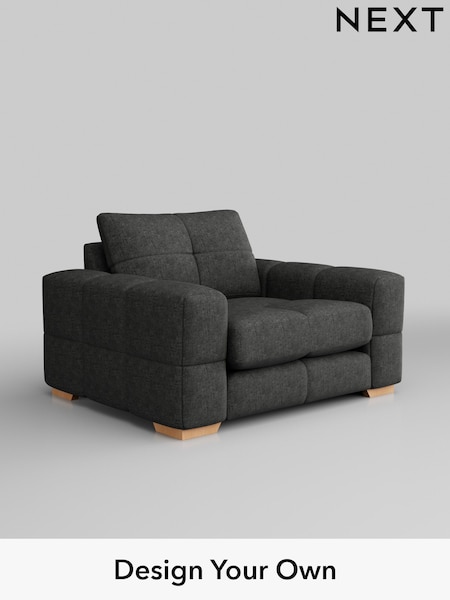 Boucle Weave Easy Clean/Charcoal Grey Brooke Deep Sit (131267) | £1,225