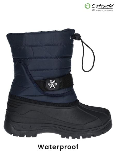 Cotswold Blue Icicle Toggle Lace Waterproof Christmas Snow Boots (132829) | £35