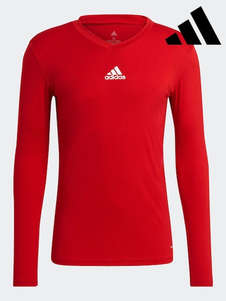 adidas Red Teamwear Base Layer Long Sleeve Top (134021) | £20