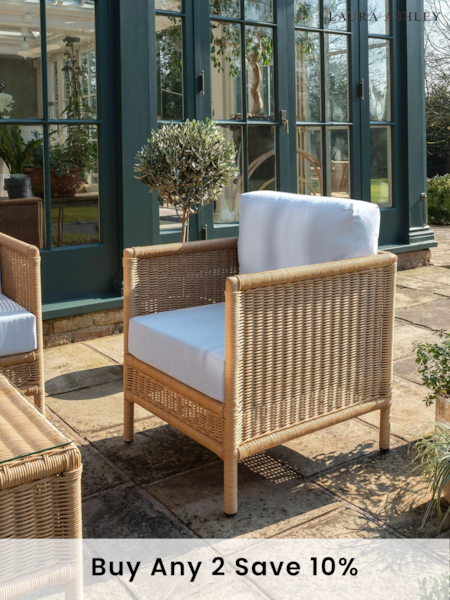 Laura Ashley Natural Vilamoura Woven Garden Lounging Chair (134179) | £700