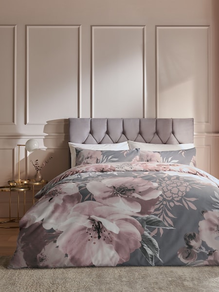 Catherine Lansfield Pink Dramatic Floral Duvet Cover And Pillowcase Set (134209) | £18 - £30