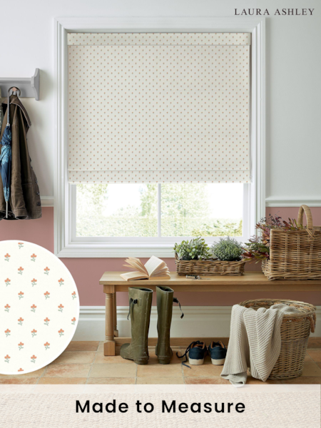 Laura Ashley Apricot Wood Violet Made to Measure 100% Cotton Roman Blinds (136503) | £84