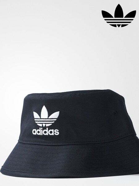 adidas Originals Black Trefoil 100% Cotton Bucket Hat (137372) | £23
