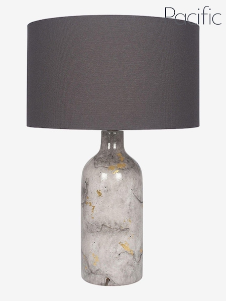 Pacific Gold Keros Marble Effect Leaf Glaze Stoneware Table Lamp (137655) | £115