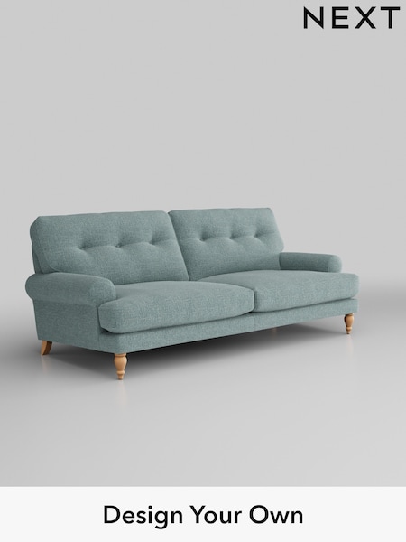 Chunky Chenille/Light Teal Green Erin Buttoned Back Deep Sit (138219) | £1,375