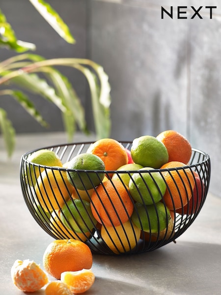 Black Moderna Wire Fruit Bowl (138945) | £12