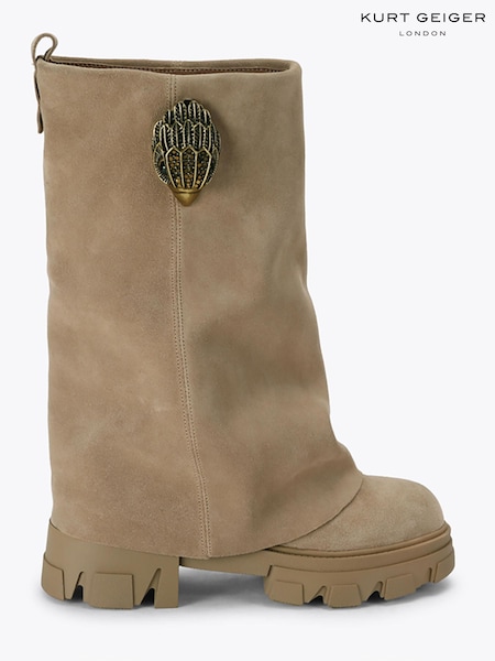 Cream - Kurt Geiger London Stomp Foldover Boots