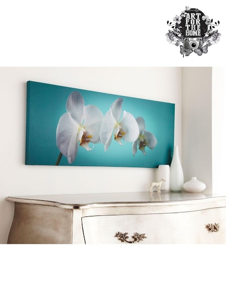 Art For The Home Teal Blue Orchid Wall Art (139478) | £38
