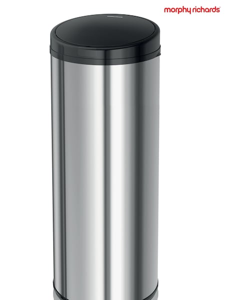 Morphy Richards Chrome 50L Round Sensor Bin (139875) | £70
