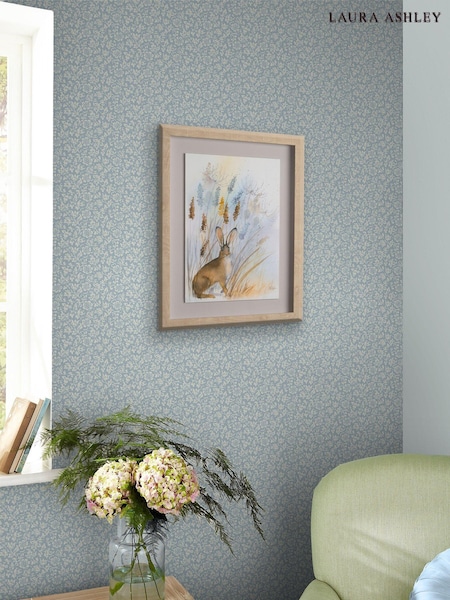 Laura Ashley Pale Seaspray Blue Sweet Alyssum 10M Wallpaper (140018) | £48