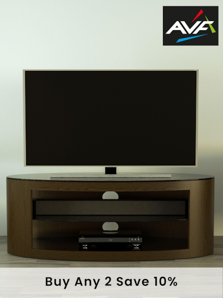 AVF Brown Buckingham 1100 Oval TV Stand (141142) | £350