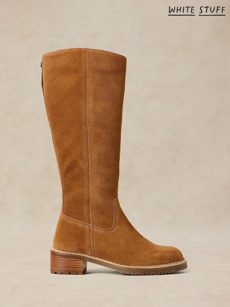 Brown - White Stuff Serena Suede Knee High Boots