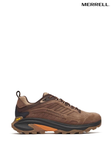 Brown - Regular Merrell Moab Speed 2 Leather Walking Shoes