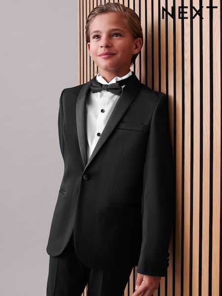 Black Tuxedo Suit Jacket (3-16yrs) (144192) | £46 - £58