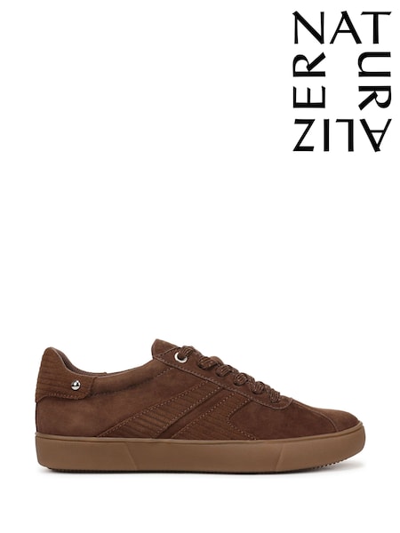 Brown - Naturalizer Medina4 Wide Fit Lace-up Trainers