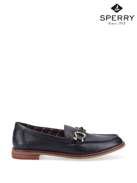 Sperry Black Seaport Penny Plushwave Shackle Loafers (146286) | £99