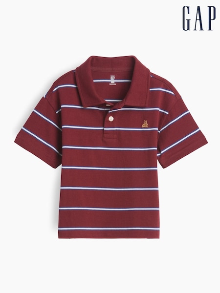 Red Stripe - Gap Boxy Polo Shirt (6mths-5yrs)