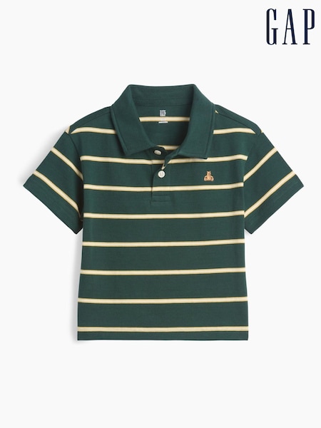 Green Stripe - Gap Boxy Polo Shirt (6mths-5yrs)