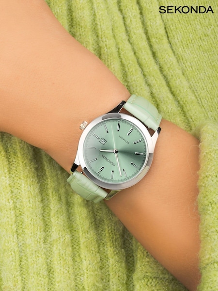 Sekonda Green Taylor Leather Strap Watch (146717) | £45