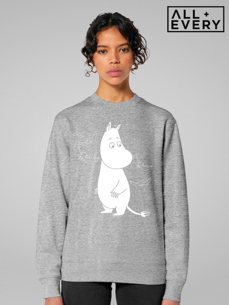 Grey - All + Every Moomin Moomintroll Surrounded By Spooky Bats Sweatshirt