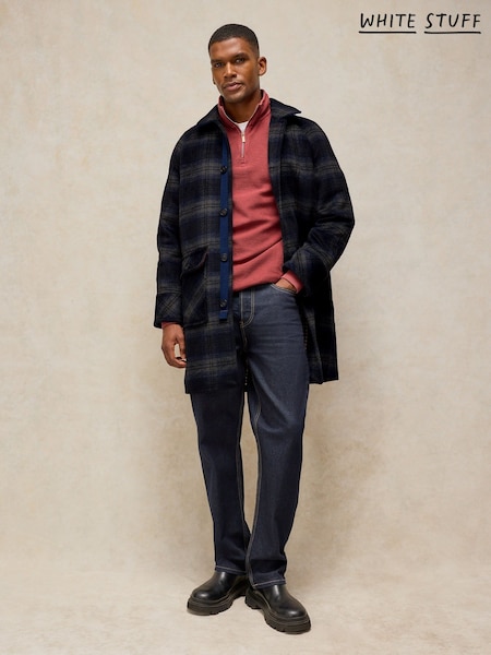 Blue - Regular White Stuff Alton Wool Blend Utility Coat