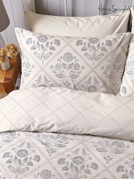 Helena Springfield Folk Trellis Floral Duvet Cover & Pillowcase Set