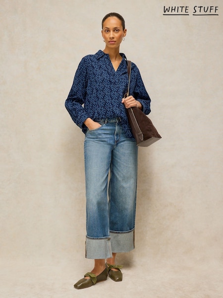 Blue - White Stuff Sage Longline Cord Tunic