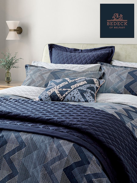 Bedeck Of Belfast Sutton Geo Stripe Duvet Cover & Pillowcase Set