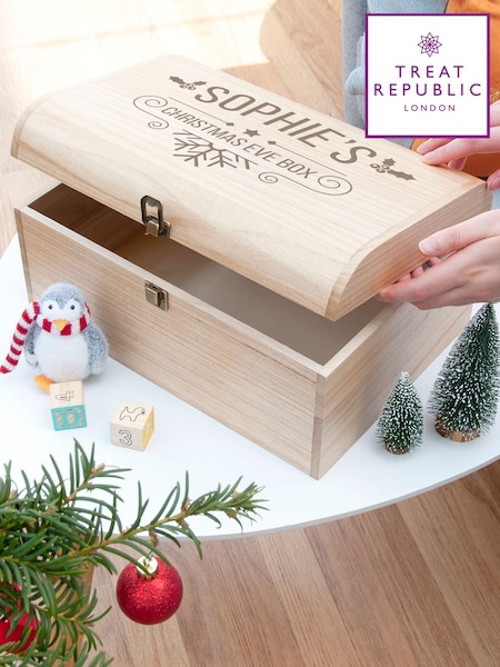 Natural - Treat Republic Personalised Christmas Eve Chest Large Storage