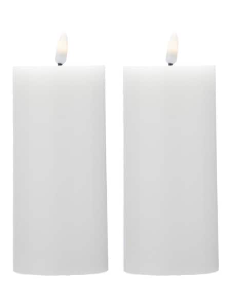 Otters Brook Set Of Bo Lit Wax Flickering Pillar Candle
