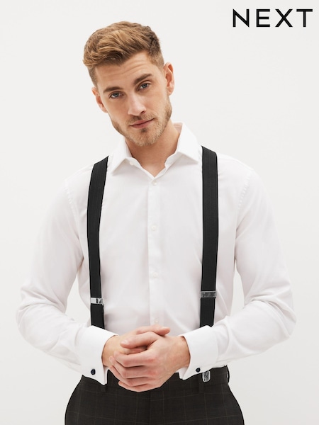 Black Herringbone Wide Braces (150570) | £14