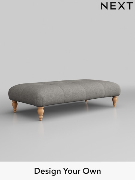 Woven Chenille Easy Clean/Light Grey Erin Buttoned Back Deep Sit (150746) | £499