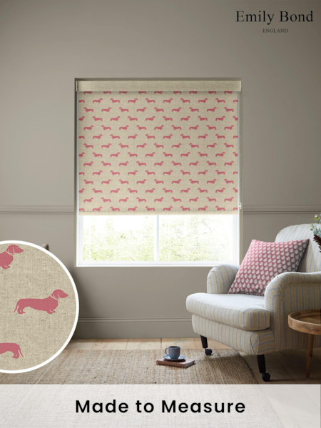 Emily Bond Raspberry Peggy Made to Measure Roller Blinds (151116) | £58