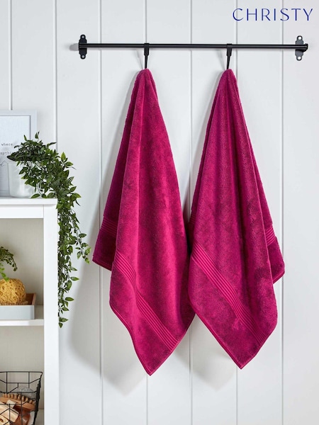 Christy Raspberry Supreme Hygro® - 650 GSM 100% Cotton Towel (151128) | £30 - £40