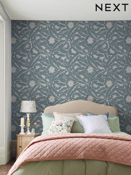 Blue Next Optimism Floral Tonal Wallpaper Sample (151474) | £1