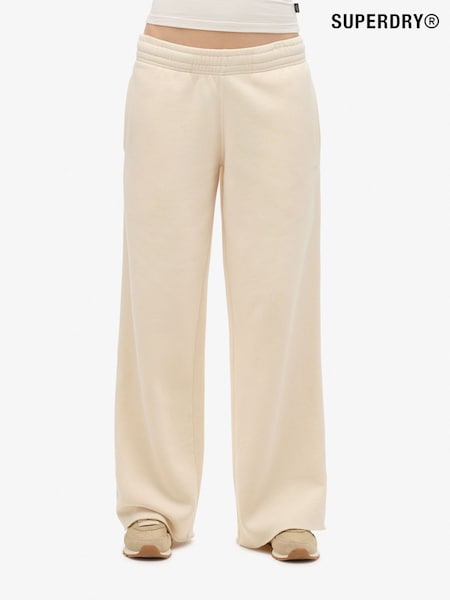 Superdry Cream Wash Straight Joggers (152377) | £50
