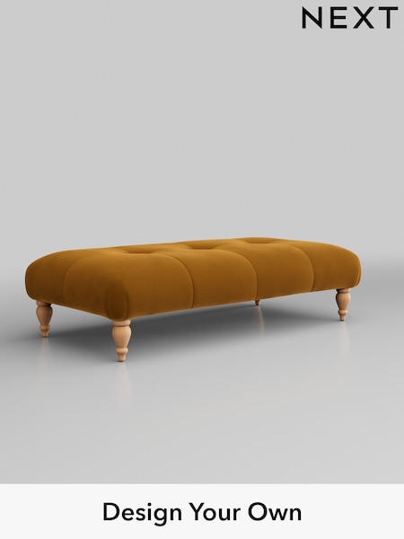 Plush Velvet Easy Clean/Mustard Yellow Erin Buttoned Back Deep Sit (152709) | £499