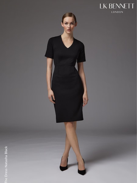 LK Bennett Black Natasha Lenzing™ EcoVero™ Viscose Dress (153610) | £149