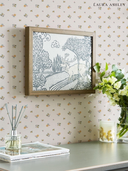 Laura Ashley Pale Ochre Yellow Claudia's Friend 10M Wallpaper (154725) | £48
