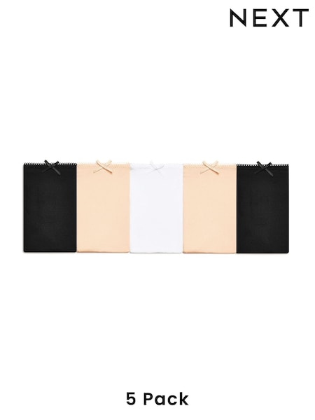 Praline Nude High Leg Microfibre Knickers 5 Pack (154742) | £14