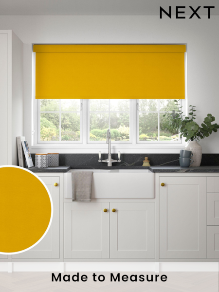 Ochre Yellow Glow Made to Measure Blackout Roller Blind (155491) | £55