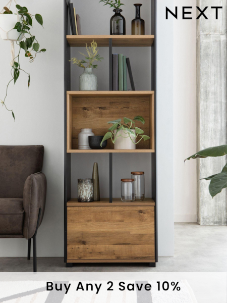 Dark Bronx Oak Effect Shelf (155912) | £350