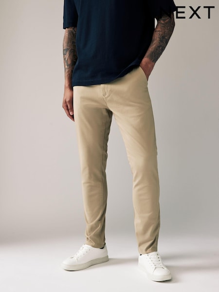Stone Skinny Fit Stretch Chino Trousers (156698) | £24