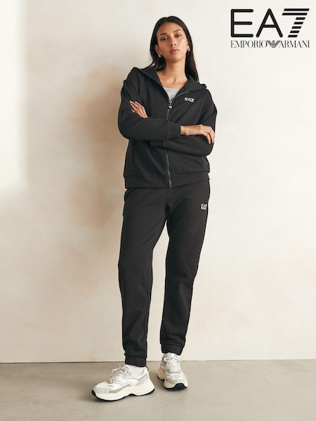 Emporio Armani EA7 Logo Series Hoodie Black Tracksuit (156707) | £155