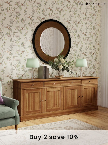 Laura Ashley Brown Garrat 4 Door 3 Drawer Sideboard (156759) | £1,315
