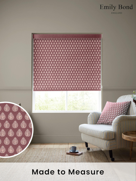 Emily Bond Raspberry Jaipur Made to Measure Roller Blinds (157118) | £58