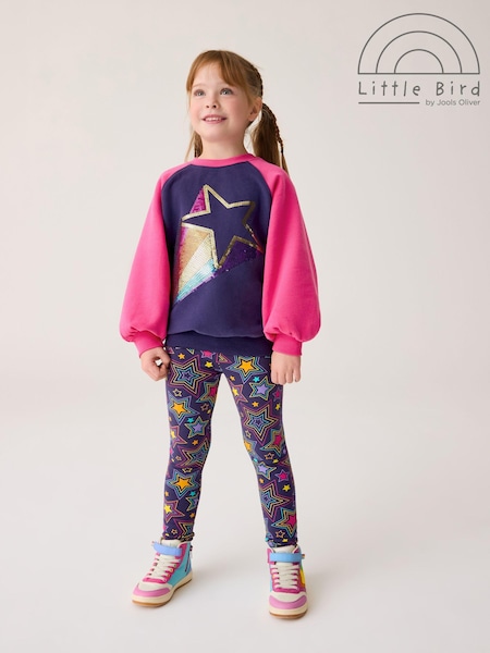 Little Bird by Jools Oliver Pink Colorful Sweatshirt and Leggings Set (157735) | £19.50 - £24