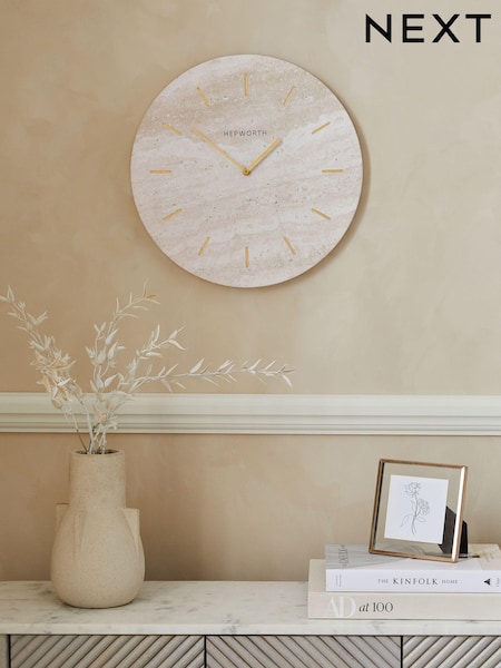 Natural Hallie Wall Clock (157904) | £45