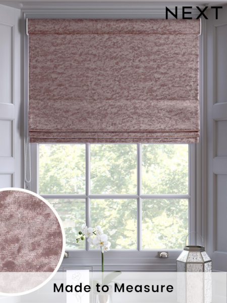 Pink Crushed Made To Measure Roman Blind (158145) | £42